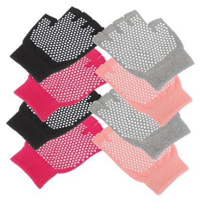 BESPORTBLE 8pairs - Yoga Gloves for Women Fingerless Design for Enhanced Grip and Comfort During Fitness Weightlifting and Includes and Colors