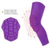 SZKANI Knee Pads Compression Leg Sleeve Knee Sleeve for All Sports Wrestling Protector Gear, Youth & Adult Sizes, 1 Pair of Knee Paded(Purple_XXL_2 Pack) view 3