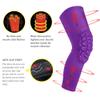 SZKANI Knee Pads Compression Leg Sleeve Knee Sleeve for All Sports Wrestling Protector Gear, Youth & Adult Sizes, 1 Pair of Knee Paded(Purple_XXL_2 Pack) view 4