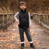 BIG ELEPHANT Boys Girls Fleece Lined Sweatpants, Winter Warm Soft Cotton Elastic Waist Kids Jogger Pants with Pockets Dark Gray view 3