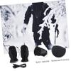 BESPORTBLE 2sets USB Electric Heating Gloves Temperature Thermal Mitts for Outdoor Activities Skiing and Cold Weather Windproof and Washable Design view 3