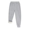 BIG ELEPHANT Boys Girls Fleece Lined Sweatpants, Winter Warm Soft Cotton Elastic Waist Kids Jogger Pants with Pockets Light Gray view 1