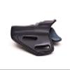Leather Belt Holster fits Ruger GP100 or SP101, 3 Slot Pancake, Fast Draw, Handcrafted, Right Handed, PulsarHolster (Black, SP101 4.2" Barrel) view 4