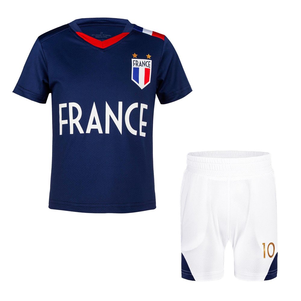 BDONDON France Toddler Soccer Uniform 3T | Moisture-Wicking Boys & Girls France Style Soccer Football Clothes (FRA,3T)