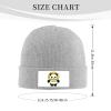 Cute Panda Sunflowers Beanie Hat for Women Men Winter Hat Gray Winter Knit Caps Soft Ski Hat Unisex view 3