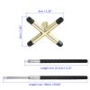 M METERXITY Retractable Billiards Cue Stick Bridge with Removable Cross Bridge Head - Silicone Handle Billiards Table Accessory, Apply to Party/Club/Home Gold view 3