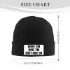 Wine Em Dine Em Sixty Nine Beanie Hat for Women Men Winter Hat Black Winter Knit Caps Soft Ski Hat Unisex view 3