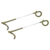 M METERXITY 2 Pack Camping Lantern Hook Hanger - S-Shaped Hook Stainless Steel Non-Slip Lamp Hanger, Apply to Outdoor/Camping/Hiking (Sandy Brown) view 1