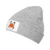 Animal Fox Head Beanie Hat for Women Men Winter Hat Gray Winter Knit Caps Soft Ski Hat Unisex view 2