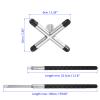 M METERXITY Retractable Billiards Cue Stick Bridge with Removable Cross Bridge Head - Silicone Handle Billiards Table Accessory, Apply to Party/Club/Home Silver view 3