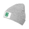 4-H Clover Beanie Hat for Women Men Winter Hat Gray Winter Knit Caps Soft Ski Hat Unisex view 2