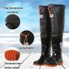 CIRONI Hip Waders A 60cm High Wader with A Buttocks, Men's and Women's Anti-Skid and Wear-Resistant PVC Waterproof Boots view 2