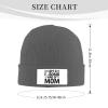 I'm A F-Bomb Kind of Mom Beanie Hat for Women Men Winter Hat Deep Heather Winter Knit Caps Soft Ski Hat Unisex view 3