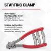 Stringing Starting Clamp 3-Spring for Tennis & Badminton Racket, Zinc Alloy Racquet Line Clamp with Thread Protection,Holding The Racquet Line for Threading Work,Essential Tool for Stringers view 4
