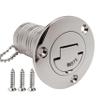 1Pack Marine Stainless steel 316 Deck Filler Fill Keyless Cap Boat Hardware Accessories Socket yacht (Waste, 1.5" /38mm) view 1