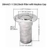 1Pack Marine Stainless steel 316 Deck Filler Fill Keyless Cap Boat Hardware Accessories Socket yacht (Waste, 1.5" /38mm) view 4
