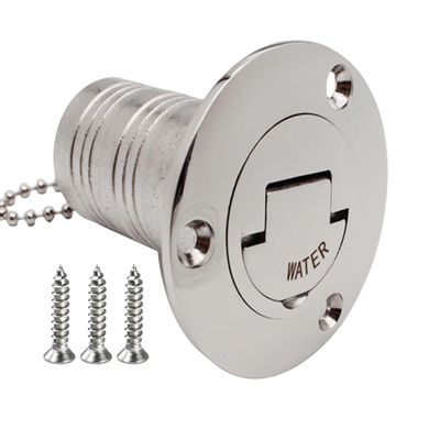 1Pack Marine Stainless steel 316 Deck Filler Fill Keyless Cap Boat Hardware Accessories Socket yacht (Water, 2" /50mm)