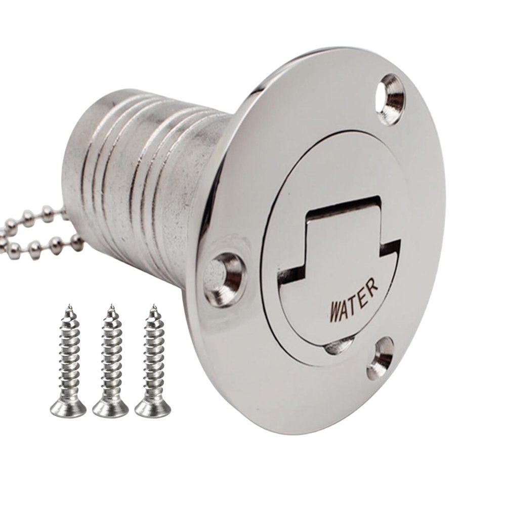 1Pack Marine Stainless steel 316 Deck Filler Fill Keyless Cap Boat Hardware Accessories Socket yacht (Water, 2" /50mm)