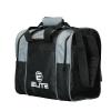 ELITE Bowling Ball Bag for Single 1 Bowling Ball Tote- Fits up to a pair of US Men's Size 15 Bowling Shoes + USB Charging Port + Padded Ball Holder- Adjustable Shoulder Strap (Charcoal) view 2