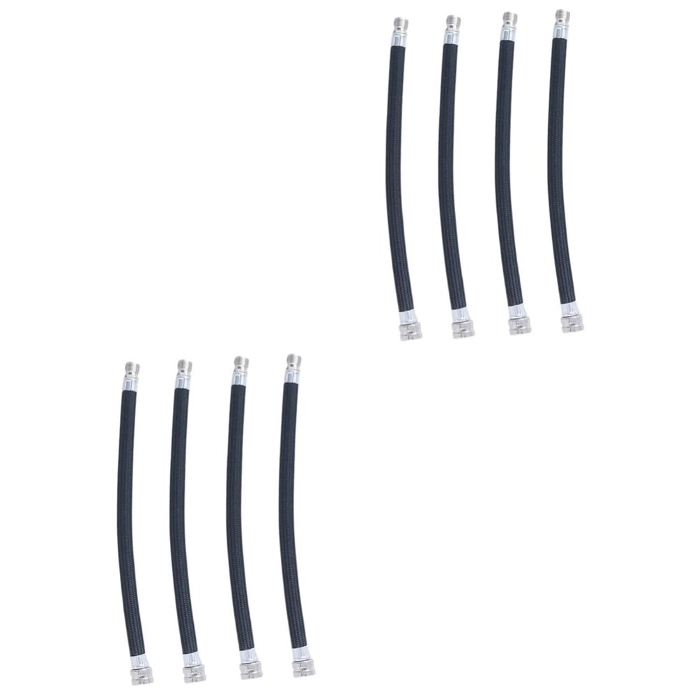 Kisangel 2sets Pump Accessories Extension Hose Tube Set Black Gas Pump Extension Long Reach No Odor 4pcs*2