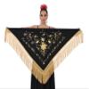 AMINA JAADE Manila shawl for falmenco dance. Middle size 63X31 inch (Bordado Oro) view 2