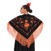 AMINA JAADE Manila shawl for falmenco dance. Middle size 63X31 inch (Bordado Naranja)
