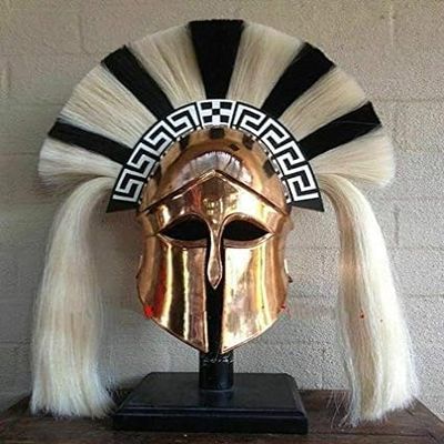 Medieval Vintage Greek Knight Corinthian Crusader Spartan Armor Helmet Halloween Replica by Network India