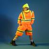 Forcefield Women's Hi Vis Crew Neck Safety Tee Long Sleeve Chest Pocket Retroreflective Tape - Lime (Small) view 2