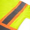 Forcefield Women's Hi Vis Crew Neck Safety Tee Long Sleeve Chest Pocket Retroreflective Tape - Lime (Small) view 4