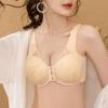 Women Lace Bra Front Closure Push Up Seamless Women's Extra-elastic Breathable Wireless Brassiere with Soft Stitching Apricot XL view 4