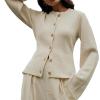 Describeu Cardigan, Mayfsie Cardigan Sweater, Ultra-Soft Button Cardigan, Women Slimming Button Cardigan Sweater (US, Alpha, Small, Regular, Regular, White) view 1