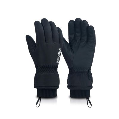 Cozy 1 Pair of Couple Ski Gloves Men and Women Winter Riding Padded Thickened Cotton Warm Waterproof Gloves Gift