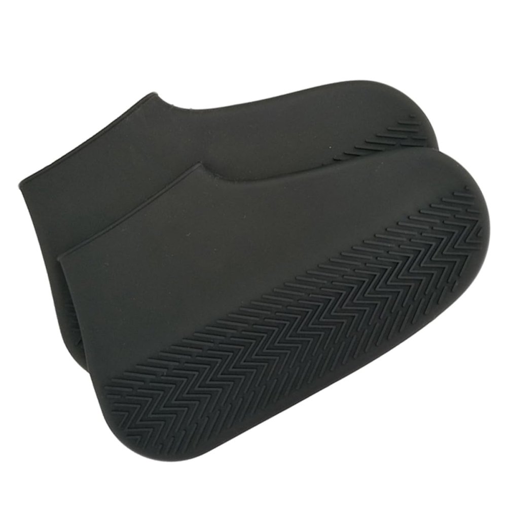 Yardenfun Silicone Anti-skid Overshoes and Wear-resistant Shoe Covers for Outdoor Activities for Camping Fishing and Cycling Black