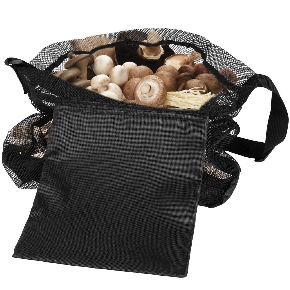 Mushroom Foraging Bag Mesh Mushroom Hunting Pouch with Adjustable Shoulder Strap Multipurpose Harvesting Bag with Pocket Fruit Gathering Picking Bag for Mushroom Foragers Bushcraft Enthusiasts KTZCTPC