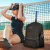 Arcoyard Tennis Bag, Large Tennis Bags For Women, Tennis Backpack with Ventilated Shoe Compartment and Insulated Pocket, Hold 2 Tennis Pickleball Rackets, Tennis Pickleball Balls and More (black) view 2
