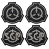 KANGDAWEI 4PCS SCP Patch, Special Containment Procedures Foundation Infrared Reflective Patch, Tactical Military Badges Embroidered Sew On Morale Applique with Hook and Loop Patch (4PCS) view 1