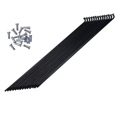 30PCS/40PCS 13G Coarse Black Carbon Steel Spokes with Nipples 178mm-305mm Suitable for Most Mountain Bike/Road Bike (Color : 40PCS, Size : 270mm)