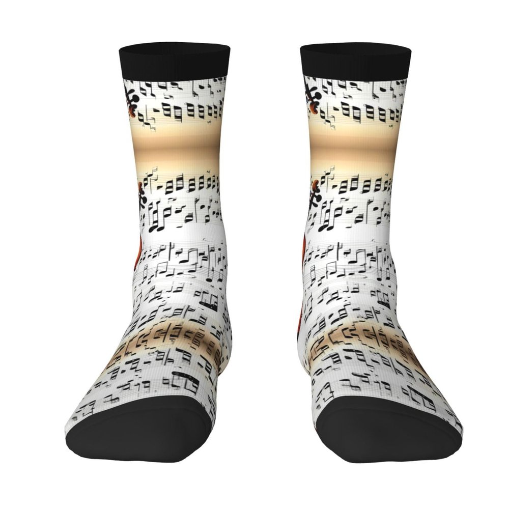 ZISHAK Violin Sheet Music Adult Sports Socks-Men'S Cotton Mid-Calf Socks:A Fusion Of Comfort,Style,And Functionality