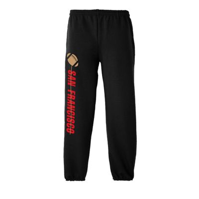 Wally's Custom Apparel San Francisco Sweatpants Metro Series SF2 Black Fleece with Pockets Men's Small - 2XL (MSP136, US, Alpha, Large, Regular, Regular)