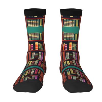 ZISHAK Library Bookshelf Adult Sports Socks-Men'S Cotton Mid-Calf Socks:A Fusion Of Comfort,Style,And Functionality