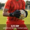 ONEKEEPER Solid Black | Without Finger Protection | 3.5mm German Contact Latex | Professional Goalie Gloves for Youth & Adults (Black, 10) view 2