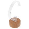 AOKWAWALIY Wooden Base Acrylic Watch Display Holder Stand for Bracelets and Bangles Jewelry Organizer and Earring Holder for Dresser Showcase Use view 1