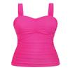 Hilor Hot Pink Underwire Swimsuit Tops for Women Large Bust Sexy Slimming Tankini Top Swimwear Push Up Bathing Suit Top only 8 view 1