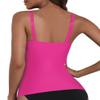 Hilor Hot Pink Underwire Swimsuit Tops for Women Large Bust Sexy Slimming Tankini Top Swimwear Push Up Bathing Suit Top only 8 view 4