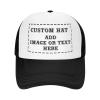 Custom Adult Trucker Hats Personalized Text and Print Photo,Image, Personalized Adjustable Sun Hat Unisex-Black view 1