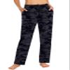 SANTINY Women's Cotton Sweatpants Yoga Lounge Casual Pants Open Bottom Sweat Pants for Women with Pockets(Grey Camo_XS) view 2