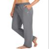 SANTINY Women's Cotton Sweatpants Yoga Lounge Casual Pants Open Bottom Sweat Pants for Women with Pockets(Dark Grey_XS) view 2