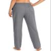 SANTINY Women's Cotton Sweatpants Yoga Lounge Casual Pants Open Bottom Sweat Pants for Women with Pockets(Dark Grey_XS) view 3