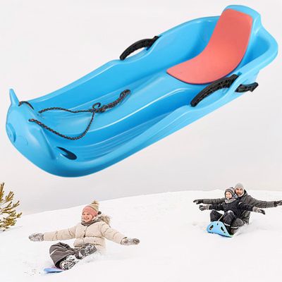 Frost-Resistant and Wear-Resistant Sledges, Two-Person Padded Sledges, Sledges with Backrests, Two-Handle Children's Sledges