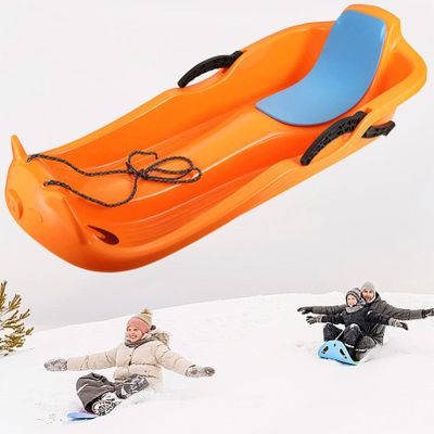 Frost-Resistant and Wear-Resistant Sledges, Two-Person Padded Sledges, Sledges with Backrests, Two-Handle Children's Sledges